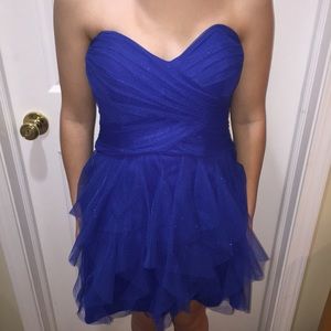 Royal blue short prom dress